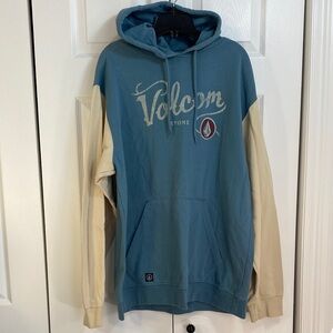 MEN’s Volcom Hoodie in Blue and Tan, XL